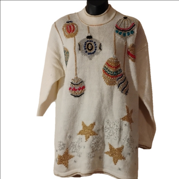 Dana Scott Sweaters - Dana Scott retro style ornament Christmas sweater. Size large.